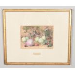 William B. Hough (1819-1897) a pair of gilt framed watercolours, still life fruit. 18cm x 25cm.