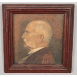 Florence Freeman Wilmot, a framed watercolour, portrait of a gentleman, J.S Shekell. Signed and