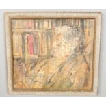 After Gertrude Mary Powys (1877-1952), a framed oil on board, portrait of John Cowper Powys. 40cm