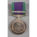 A Queen Elizabeth II 'For Campaign Service' medal for Borneo. Presented to 23934542 GNR M.