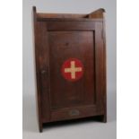 A vintage H O Eaton Ambulance Stores First Aid box. Comes with original wooden splints. H:52cm W: