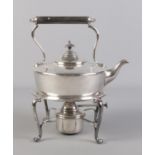 A silver plated spirit kettle presented to Lady Ann Stuart Wortley on the occasion of her marriage