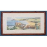 A framed carriage print; 'Robin Hood's Bay', from an original water colour by Frank Sherwin (54cm