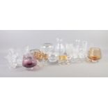 A box of assorted glassware. To include two Caithness anniversary bowls, drinking glasses and cut