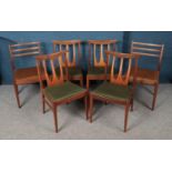 Six teak G-Plan dining chairs. Including set of four, etc.