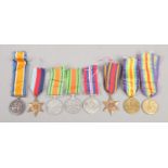 A collection of WWI and WWII medals, to include 1939-45 Defence Medal, 1914-18 Service Medal and