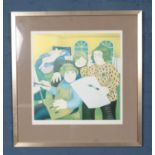 A Beryl Cook (1926-2008) framed signed print titled 'The Art Class'. Has the Fine Art Trade Guild