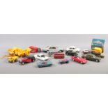 A collection of mostly die cast vehicles. To include Corgi 007 lotus esprit, Corgi Rover 2000,