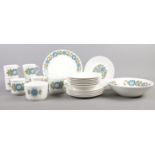 A J & G Meakin 'Topic' tea & dinner wares. To include cups, plates, bowls etc