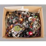 A large quantity of costume jewellery, to include necklaces, beads, earrings etc.