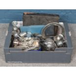 A collection of assorted metalwares, to include examples from Viners, cased cutlery, presentation