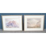 Two original John Campbell framed landscape watercolours. Both framed and signed by the artist. H: