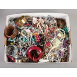 A very large quantity of costume jewellery, to include bangles, necklaces, brooches and bracelets.