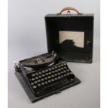 A 1939 Remington 'World Service' Home Portable Typewriter. Has inscription of ' Assembled by British