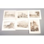 A quantity of unframed etchings. Including John Fullwood, Axel H.Haig, E.Slocombe, J.Mac Whirter R.