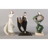 Two Art Deco style Galos figures (6057 and 7059), together with a Limited Edition 'Glamour'