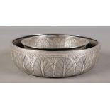 A Malaysian silver posy ring bowl, tested as silver. 254g.