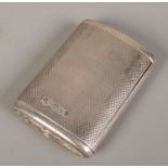 A silver matchbox holder. Assayed London 1924. 63g gross weight.