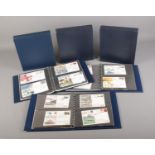 Three boxed albums containing mainly Royal Navy first day covers, with many signed and limited