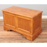 A Willis & Gambier oak blanket box.