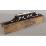 A cased J.Rabone & Sons spirit level.