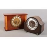 Two mantel clocks. Includes Federal Westminster chime example and a Vega.