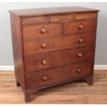 A Victorian chest of two over three drawers. With three secret drawer compartments. (117cm x 111cm)