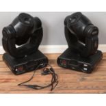 A pair of EVL Pro Spot 250 rotating lights.
