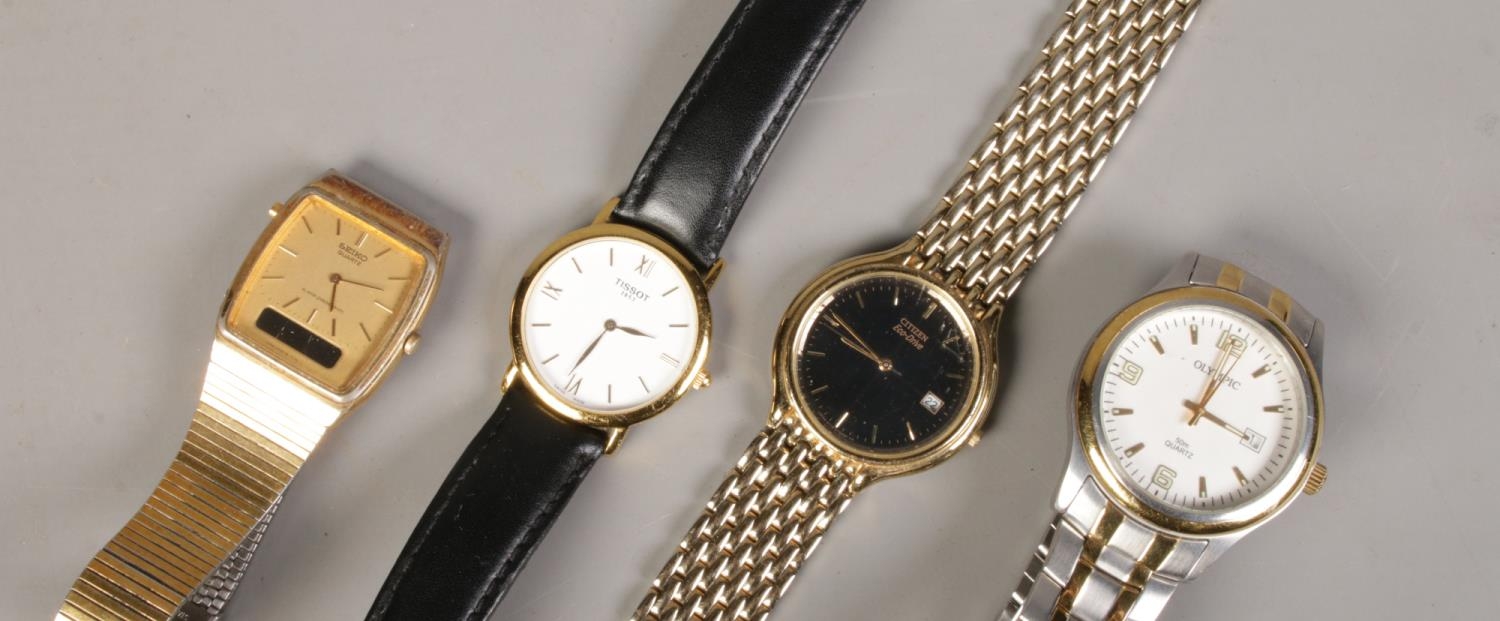 A collection of Gent's wristwatches, to include examples from Seiko, Tissot, Citizen-Eco Drive and - Bild 2 aus 3