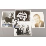 Five autographed monochrome photographs. Includes James Stewart, June Havoc, Betty Garrett, Billy