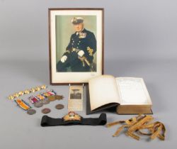 Items relating to Royal Naval Officer Captain Samuel Charles Taylor; group of four service medals (