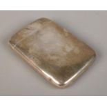 A Victorian silver cigarette case with pressure lid. Assayed Birmingham 1899. 90g