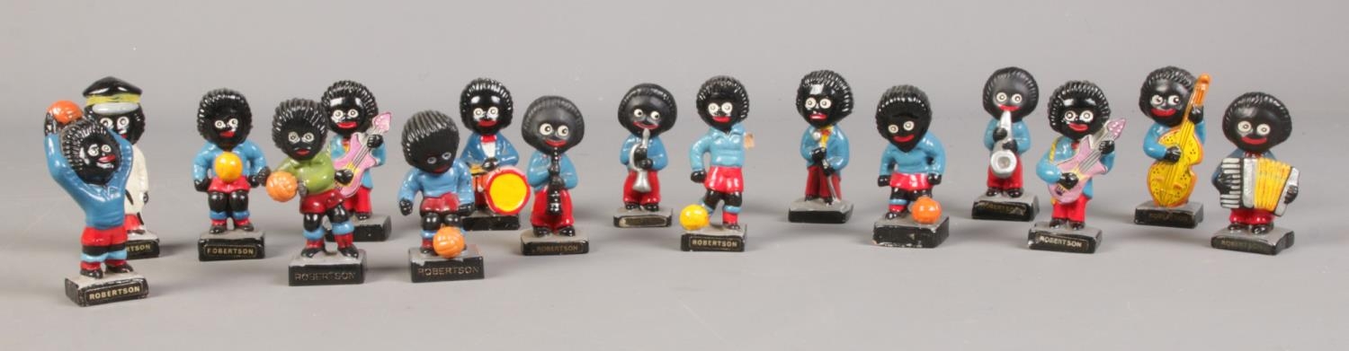 A Golly figure selection including Lollypop Lady, Footballers and Band Players.