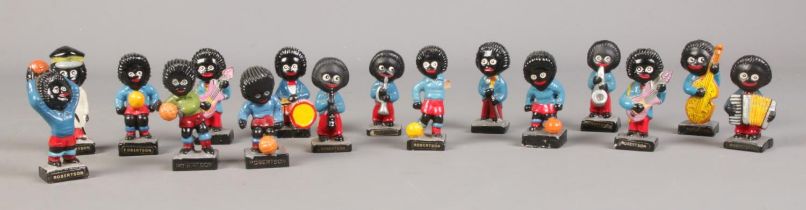 A Golly figure selection including Lollypop Lady, Footballers and Band Players.