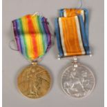 A WWI pair of medals awarded to T4-186406. DVR. R.J. Jenkins.