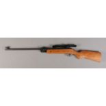 A Relum LG527 .177cal break barrel air rifle, with Nikko Stirling 4x20 scope. Cocks and Fires.