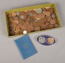 A collection of mainly British pre decimal coins. Includes Britain's First Decimal Coins set,