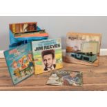 A quantity of LP vinyl records & a Bush classic turntable. (boxed)