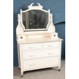 A Victorian painted dressing table. (175cm x 107cm)