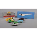 A quantity of diecast vehicles including Corgi Collectors Classic Ford Model T and Wooster Concorde.