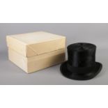 A G.A Dunn and Co felt top hat, with box 350/718.