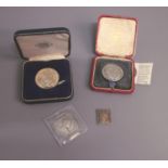 A collection of Edward VIII silver commemorative coins including Prince of Wales Investiture (21.