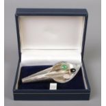A Mexican silver brooch, in the from of a Calla Lily. Stamped 925 TG-205. Total weight: 19.10g.