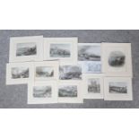 A collection of coastal engravings, mainly depicting Cornwall and the East Coast of Yorkshire,