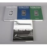 Four Rolls Royce books including three volume set The Magic of a Name: The Rolls Royce Story.