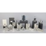 A good quantity of Nobleman Pewterware novelty hip flasks, perfume bottles and atomiser, some in