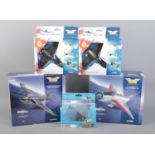 Five boxed Corgi die-cast aircraft. To include 49802 and 49401 Jet Fighter Power and 49001 and 49101