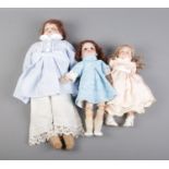 A trio of Armand Marseille Bisque Dolls including 'Floridora' A15 0/M, 390 DRGM 2.1/2 A3/OXM and Kid