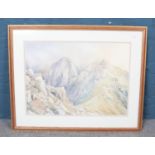 A large original John Campbell landscape watercolour. Framed and signed by the artist. H:52cm W: