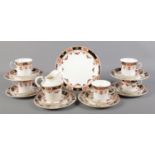Two part tea sets of similar pattern. Comprising of Royal Vale Longton and Colclough 6699. To